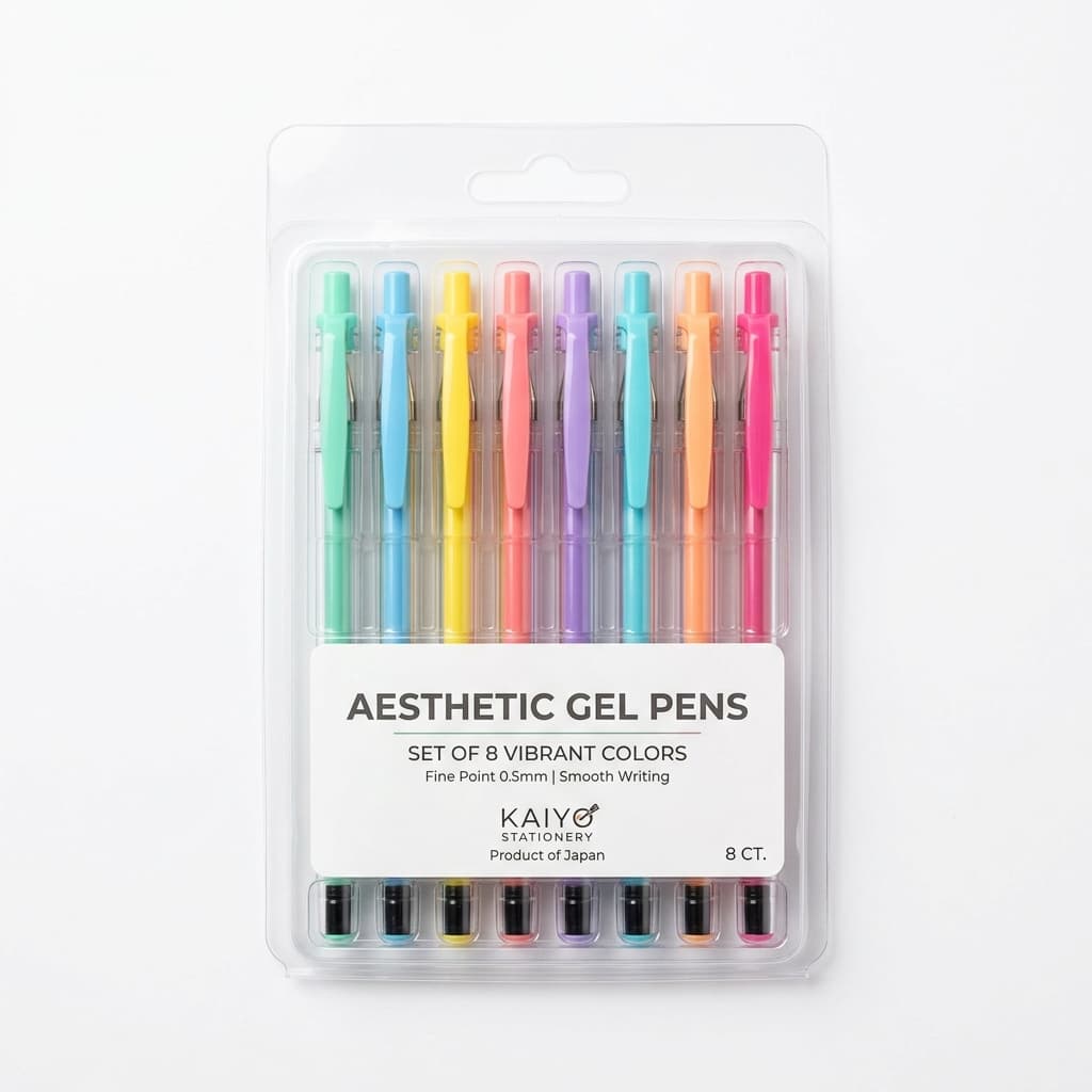 Aesthetic Gel Rollerball Pens (Set of 8)