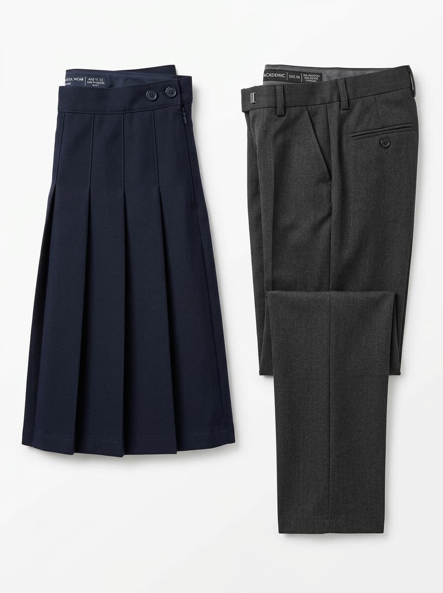 Classic Pleated School Uniform Skirt / Trousers